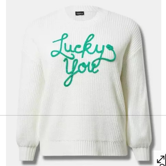 NWT Torrid “Lucky You” Sweater - Picture 5 of 6